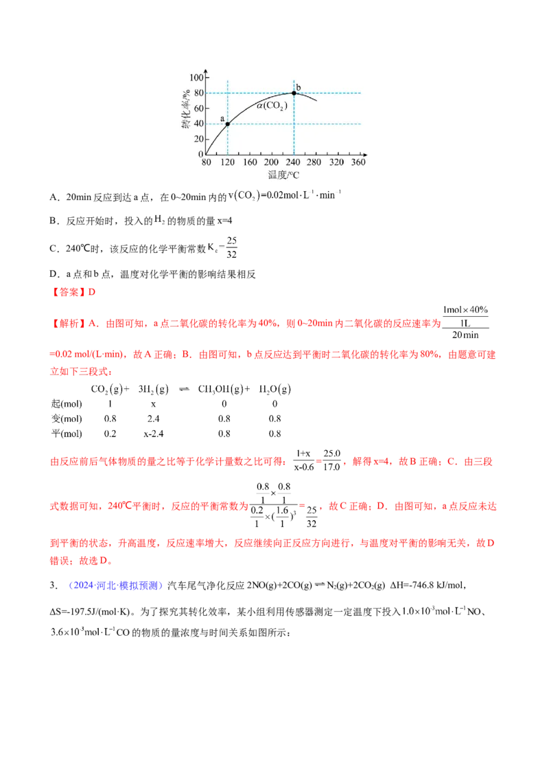通关08化学反应速率及化学平衡（解析版）-备战2024年高考化学抢分秘籍（新高考专用）_05高考化学_2024年新高考资料_5.2024三轮冲刺_备战2024年高考化学抢分秘籍（新高考专用）322209527