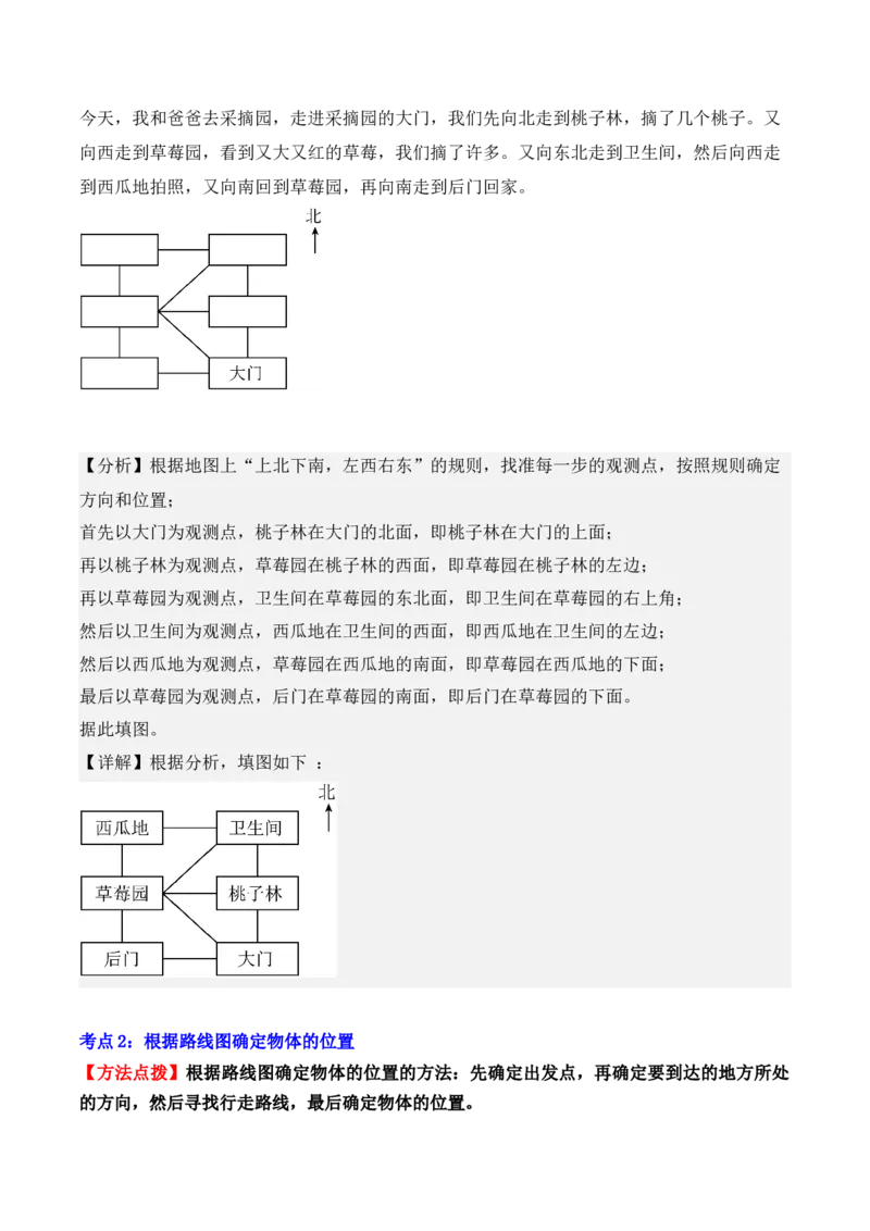 专项突破01：位置与方向（一）（作图题）（2大考点）（教师版）-（人教版）_26春人教版数学三下_00、更新资料3月18日_单元复习专项-K48_2025版