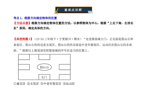 专项突破01：位置与方向（一）（作图题）（2大考点）（教师版）-（人教版）_26春人教版数学三下_00、更新资料3月18日_单元复习专项-K48_2025版
