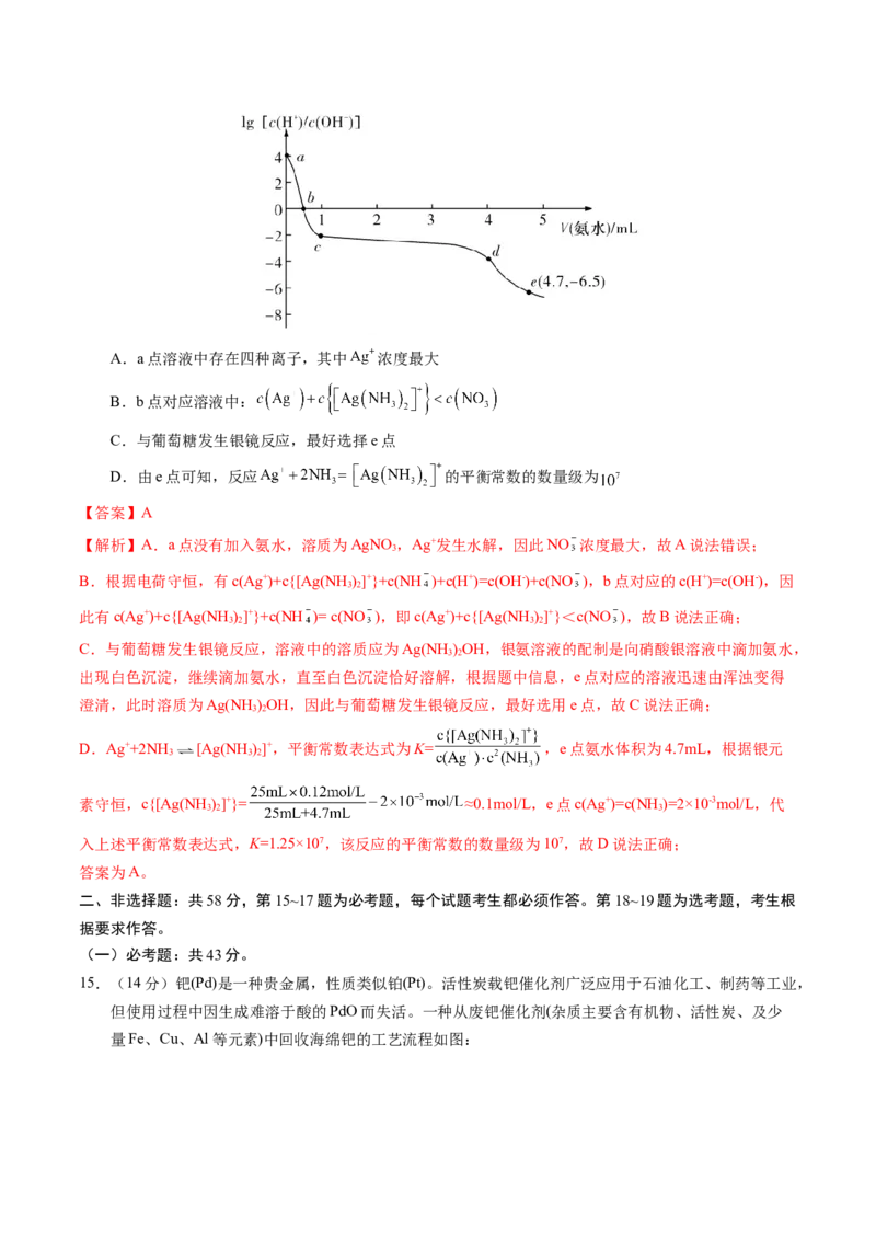 黄金卷07（全国卷老教材）-赢在高考&middot;黄金8卷备战2024年高考化学模拟卷（全国卷专用）（解析版）_05高考化学_2024年新高考资料_4.2024高考模拟预测试卷