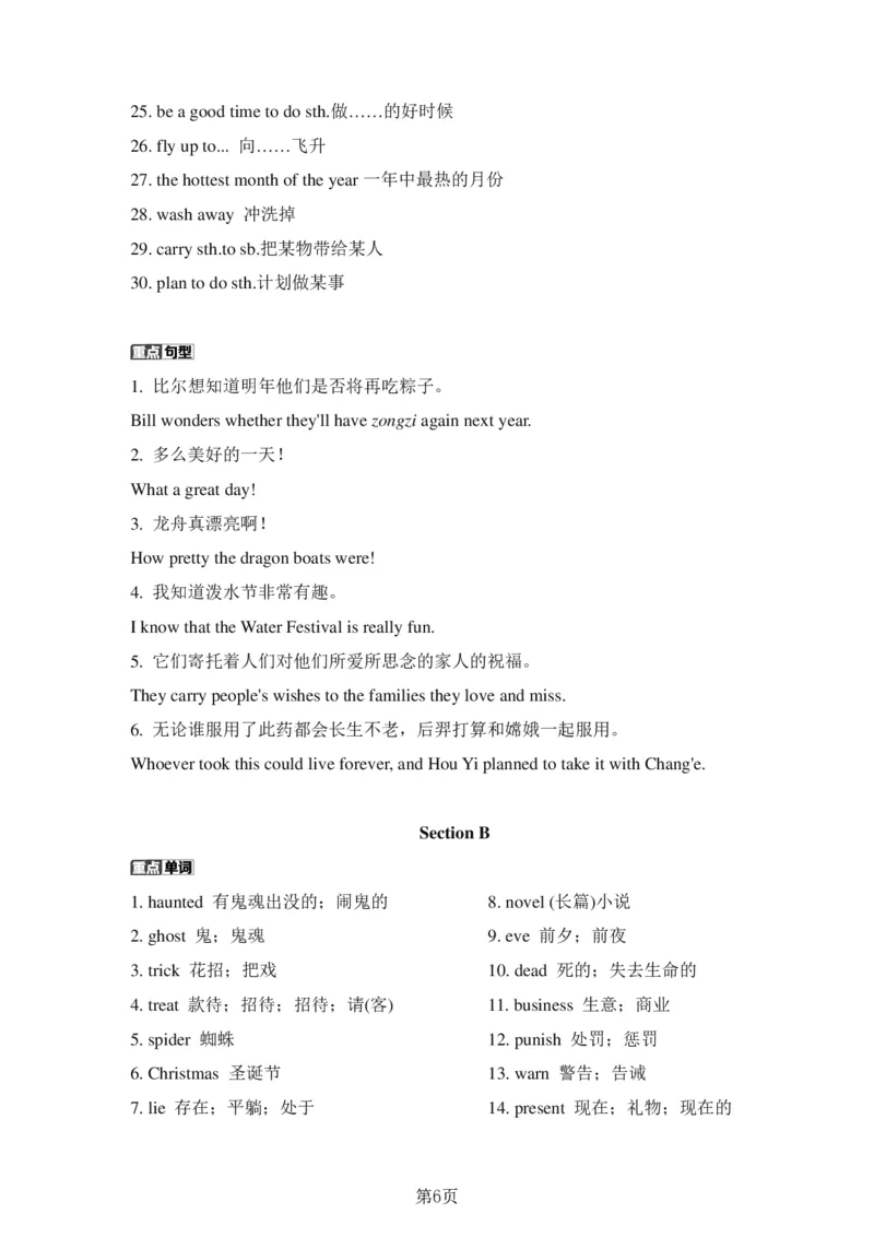 24年人教版九上英语中考单词、短语、句子复习_24秋《初中各科知识点梳理》_2024秋《名师总结》知识点789年级全科_24秋《名师总结》知识点九年级全科