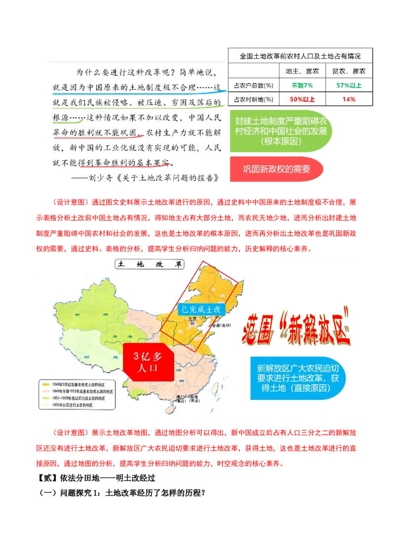 第3课土地改革（教学设计）-（部编版）_新八下历史_00、更新资料3月23日_第二套(4)_教学设计