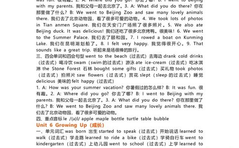 人教版新起点英语5年级下册知识点归纳_《小学各科知识点》_小学英语《知识梳理》3-6年级上下册_下册_人教新起点版小学英语1-6年级下册