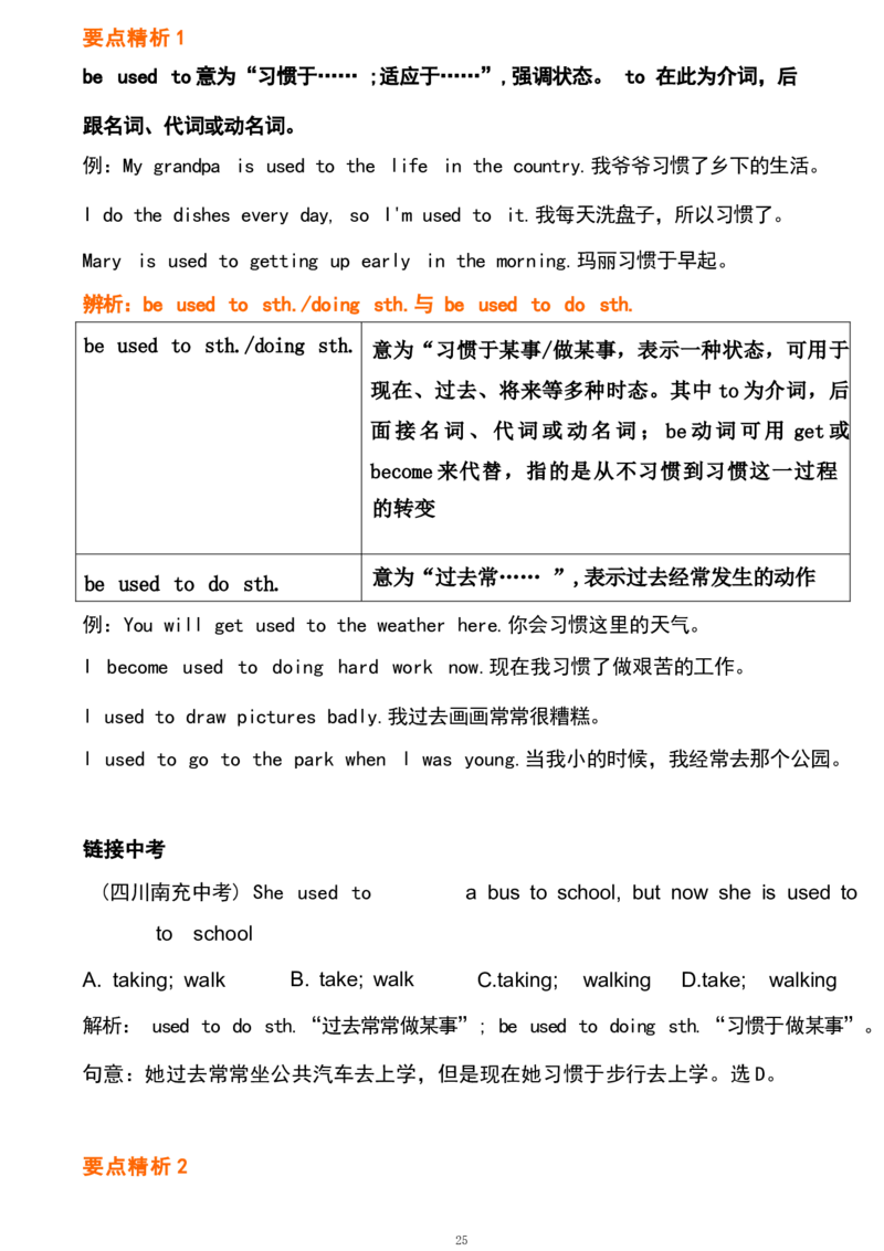 1_24秋《初中各科知识点梳理》_初中英语《知识梳理》7-9年级上下册_重点知识_人教版初中英语_下册_八下_unit1