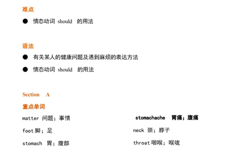 1_24秋《初中各科知识点梳理》_初中英语《知识梳理》7-9年级上下册_重点知识_人教版初中英语_下册_八下_unit1