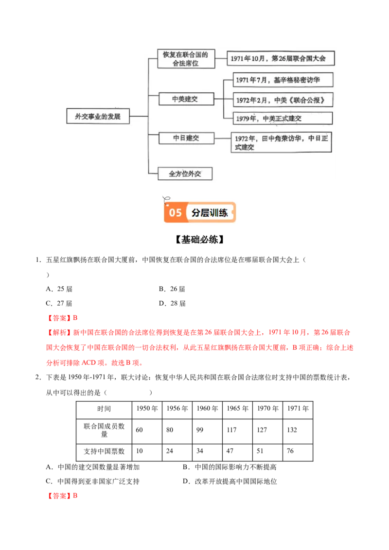 第17课外交事业的发展（教师版）_新八下历史_00、更新资料3月23日_第二套(4)_同步讲义-U15_2025版