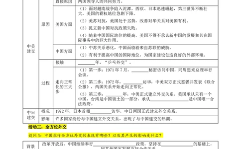 第17课外交事业的发展（教师版）_新八下历史_00、更新资料3月23日_第二套(4)_同步讲义-U15_2025版