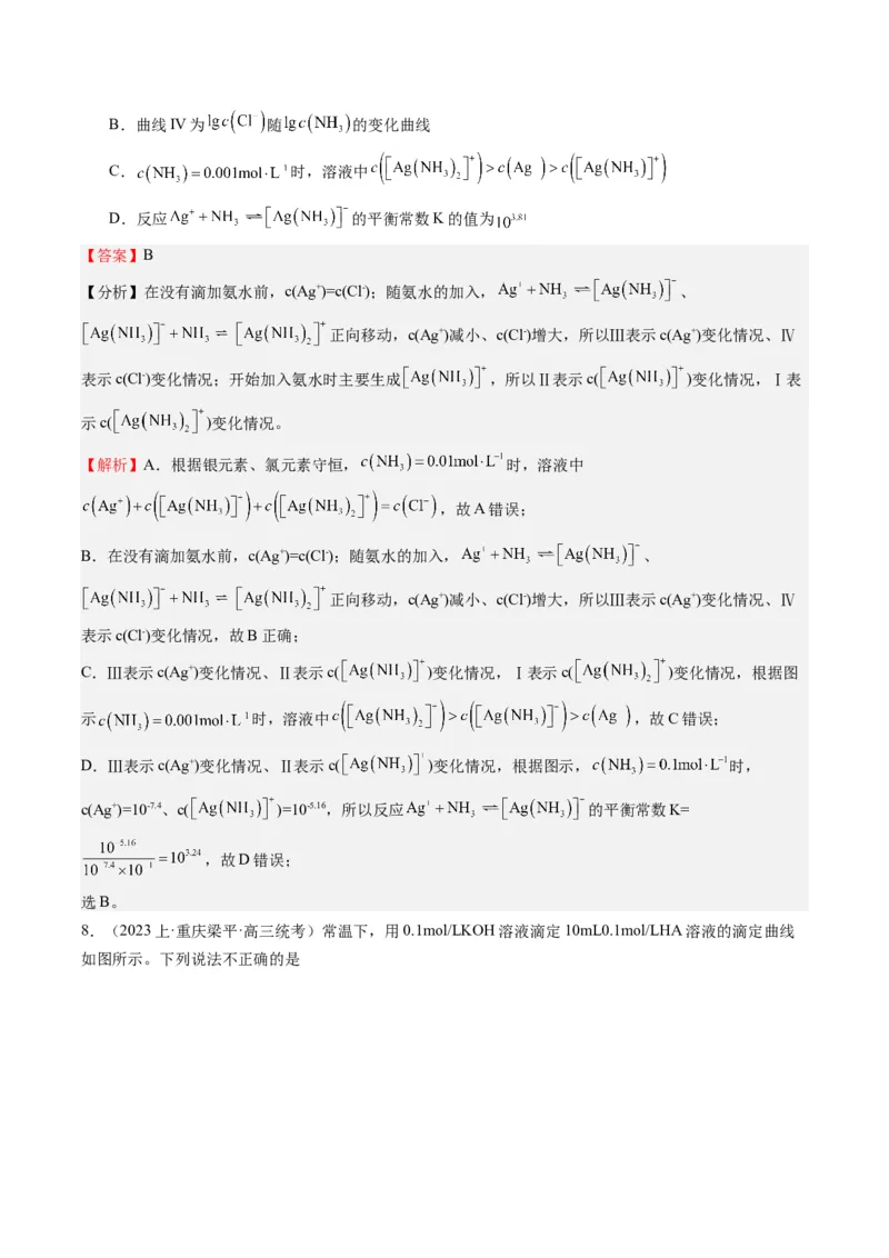 重难点09电解质溶液-（解析版）_05高考化学_2024年新高考资料_3.2024专项复习_2024年高考化学热点&middot;重点&middot;难点专练（江苏专用）