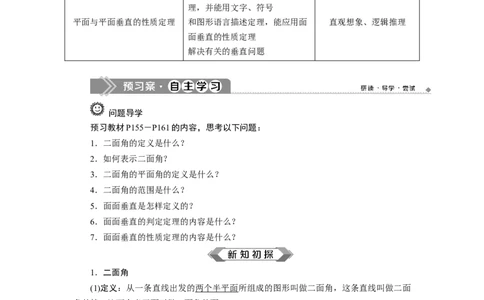 8．6.3　平面与平面垂直_化学课件_高中数学必修一二_2020年新改版--高中数学必修2（课件+学案+练习+章末复习）_68．6　空间直线、平面的垂直_28.6.3　平面与平面垂直