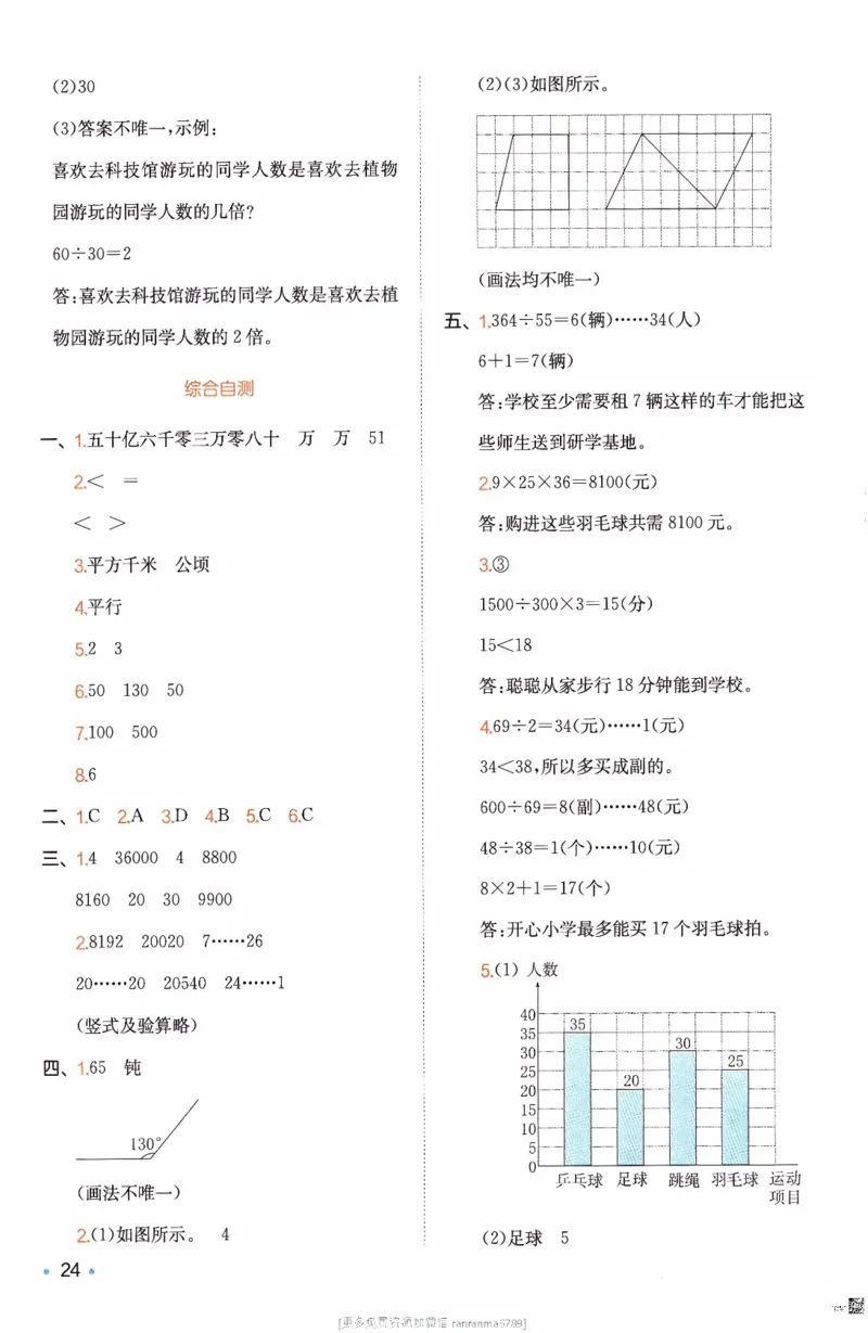 26春《一本复习巩固册》人教数学4上_26春人教版数学三下_09、练习题+试卷合集_-26春《预备新学期》_26春《一本预备4年级下册》人教数学