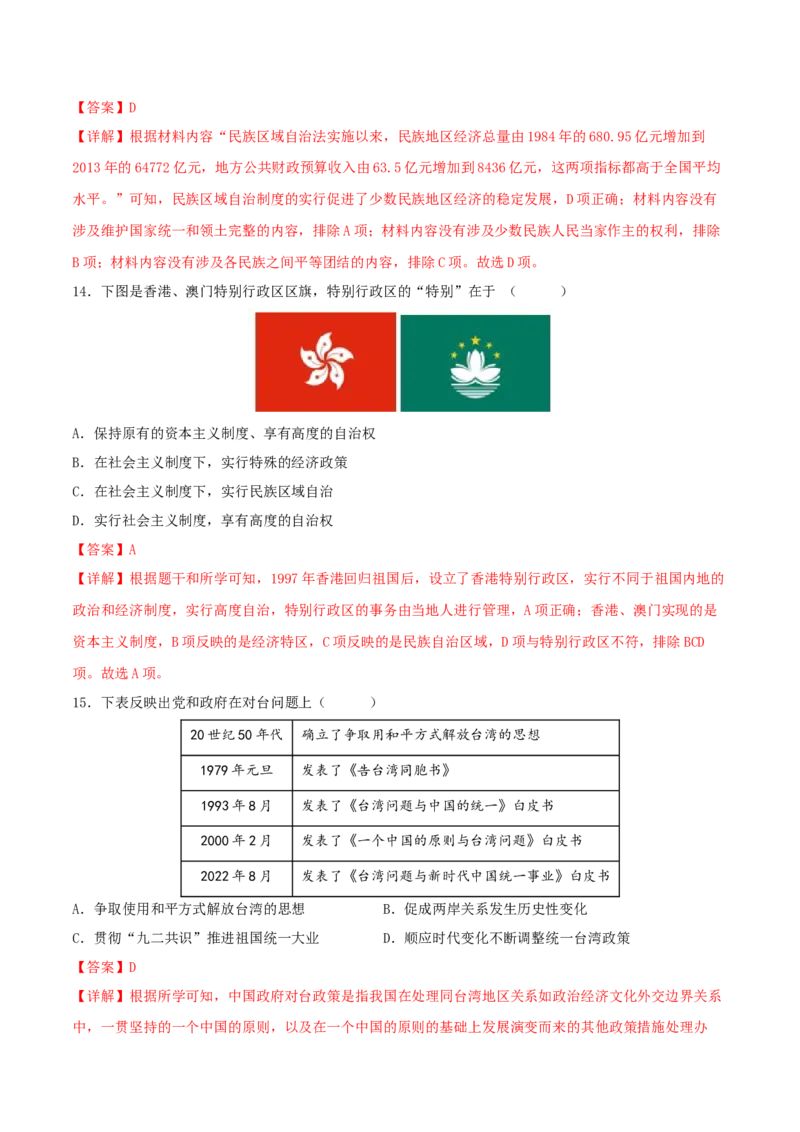 八年级历史期末模拟卷（全解全析）（安徽专用）_新八下历史_19、赠送其它资料_旧版_07习题试卷8下历史_4、期末试卷