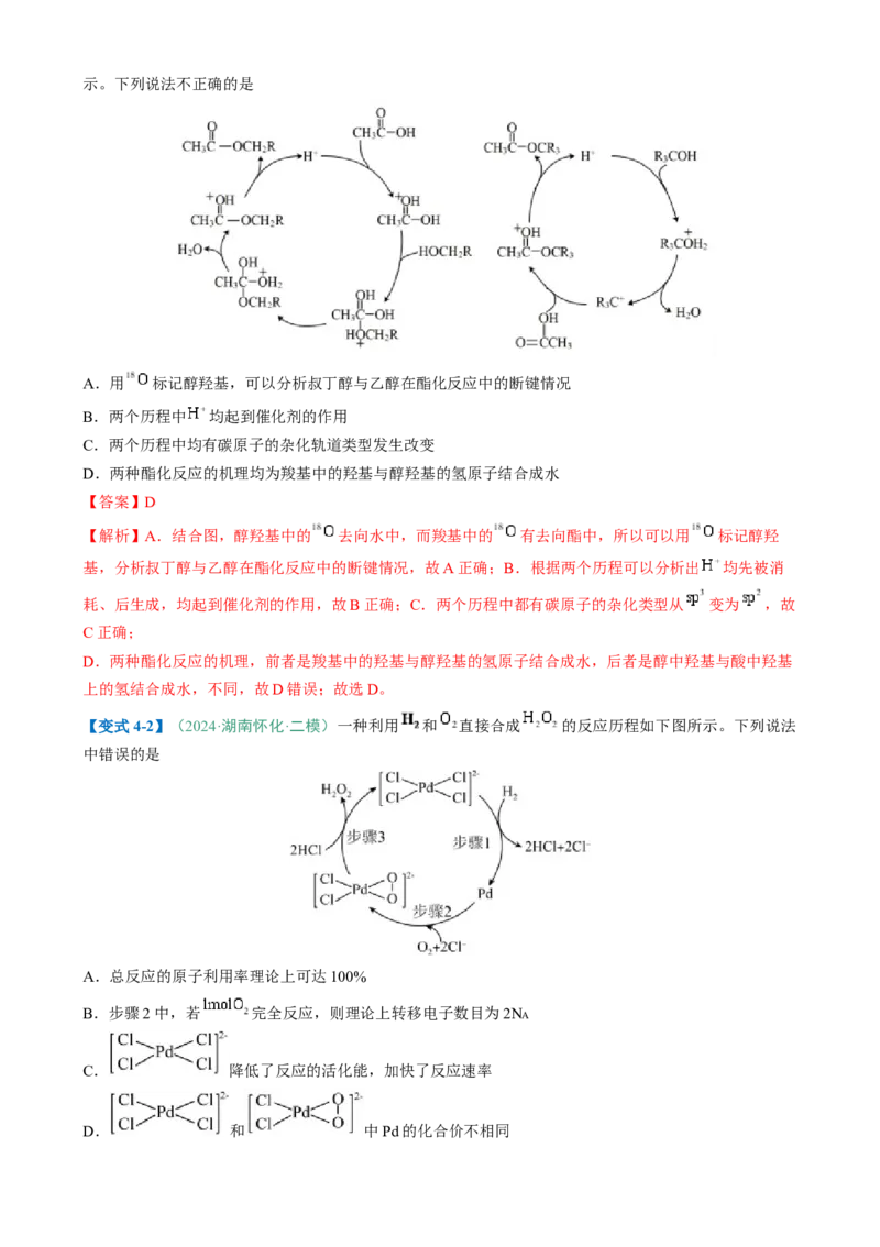 题型10陌生反应机理图（解析版）_05高考化学_2025年新高考资料_二轮复习_2025年高考化学二轮热点题型归纳与变式演练（新高考通用）340117718