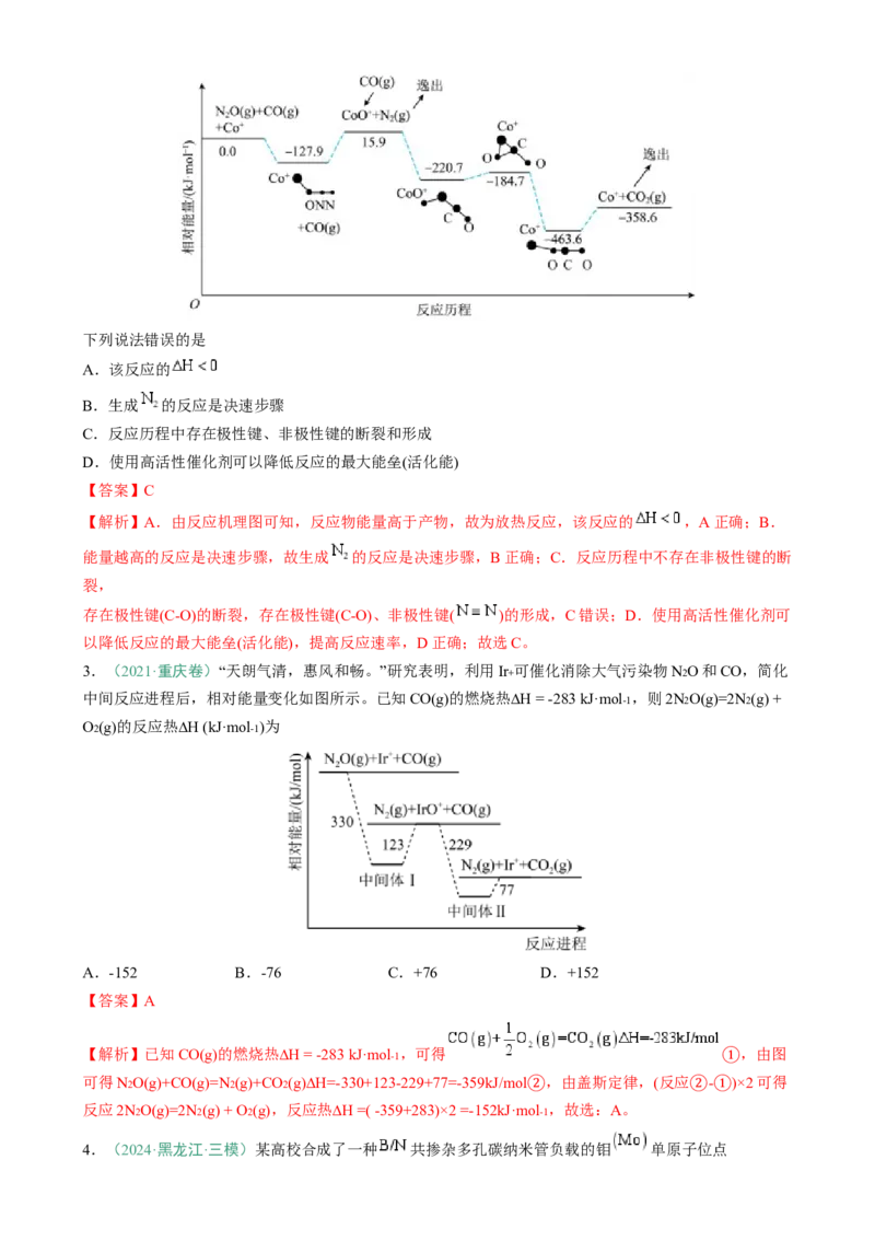 题型10陌生反应机理图（解析版）_05高考化学_2025年新高考资料_二轮复习_2025年高考化学二轮热点题型归纳与变式演练（新高考通用）340117718