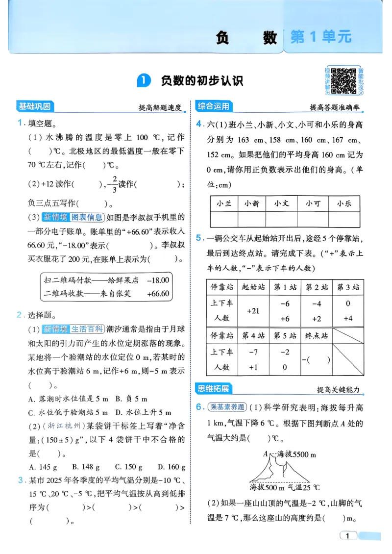 26春六年级下册四星学霸-数学人教_26春人教版数学三下_09、练习题+试卷合集_-26春《学霸提高班》_小学数学《学霸提高班》1-6年级下册（26春）_6下数学人教26春四星学霸提高班