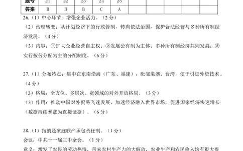 八下历史第三单元自测&middot;提升卷（答案及评分标准）_新八下历史_00、更新资料3月23日_新版_第二套-小_04.历史8下-试题_单元测试基础+提升