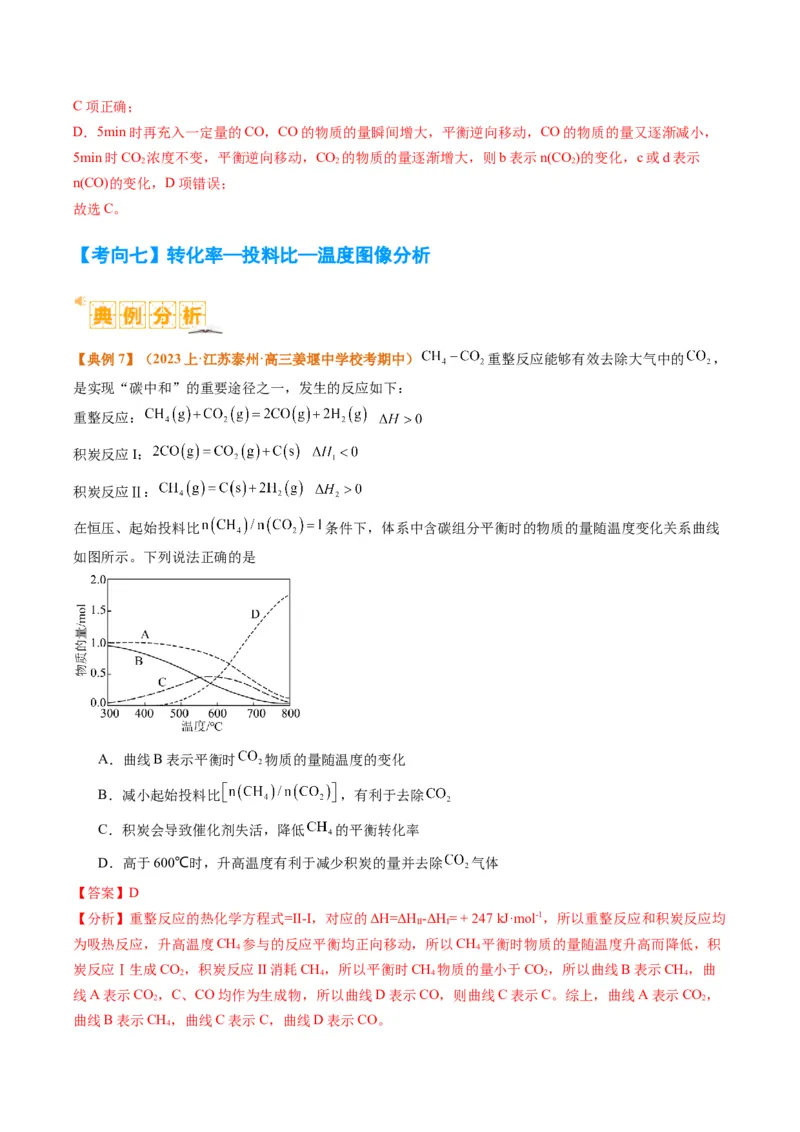 题型12化学平衡图表分析（解析版）_05高考化学_2024年新高考资料_2.2024二轮复习_2024年高考化学二轮热点题型归纳与变式演练（新高考通用）
