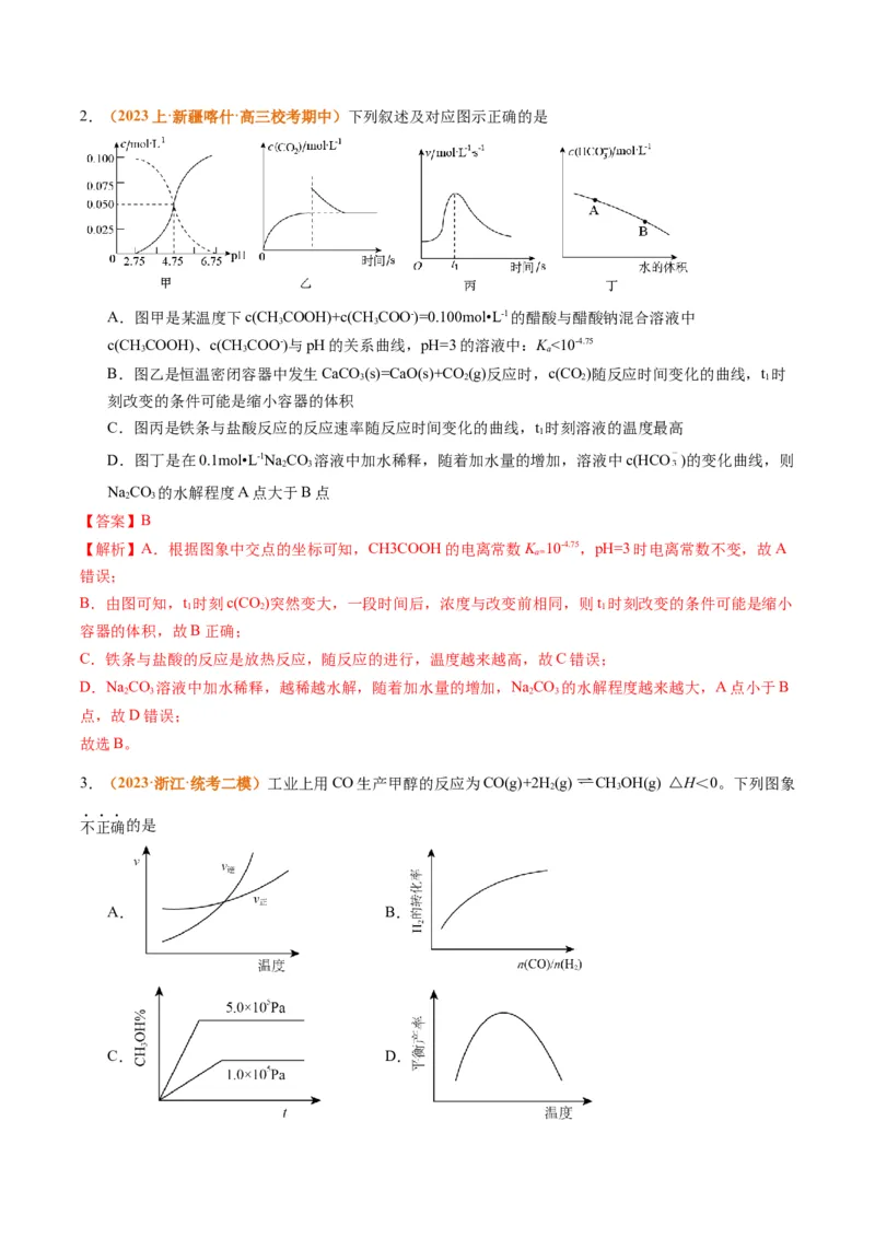 题型12化学平衡图表分析（解析版）_05高考化学_2024年新高考资料_2.2024二轮复习_2024年高考化学二轮热点题型归纳与变式演练（新高考通用）
