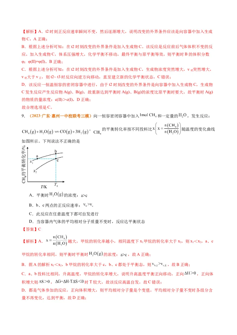 题型12化学平衡图表分析（解析版）_05高考化学_2024年新高考资料_2.2024二轮复习_2024年高考化学二轮热点题型归纳与变式演练（新高考通用）