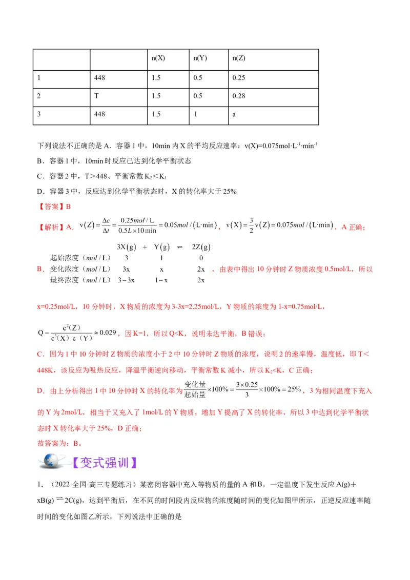 解密07化学反应速率与化学平衡（讲义）-高频考点解密2022年高考化学二轮复习讲义+分层训练（全国通用）（解析版）_05高考化学_通用版（老高考）复习资料_2023年复习资料_二轮复习