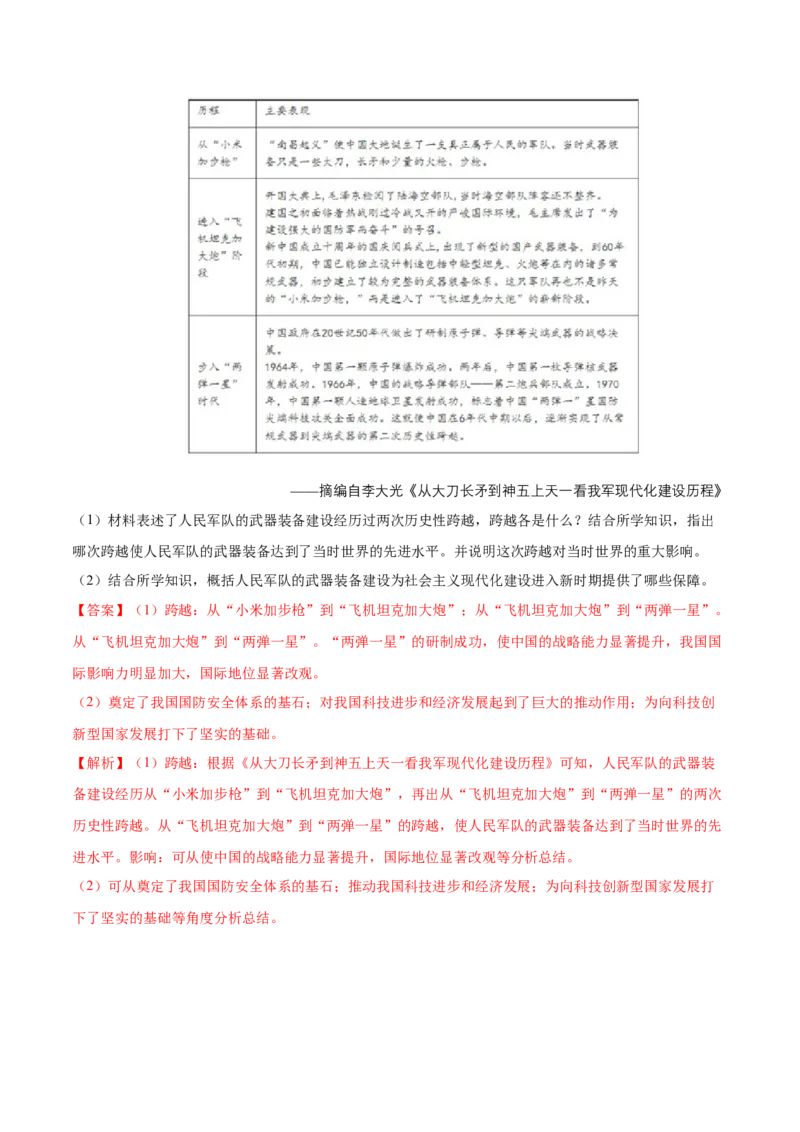 第15课钢铁长城（分层作业）（教师版）_新八下历史_19、赠送其它资料_旧版(1)_大单元教学课件+教学设计-U40_第五单元国防建设与外交成就（15-17）