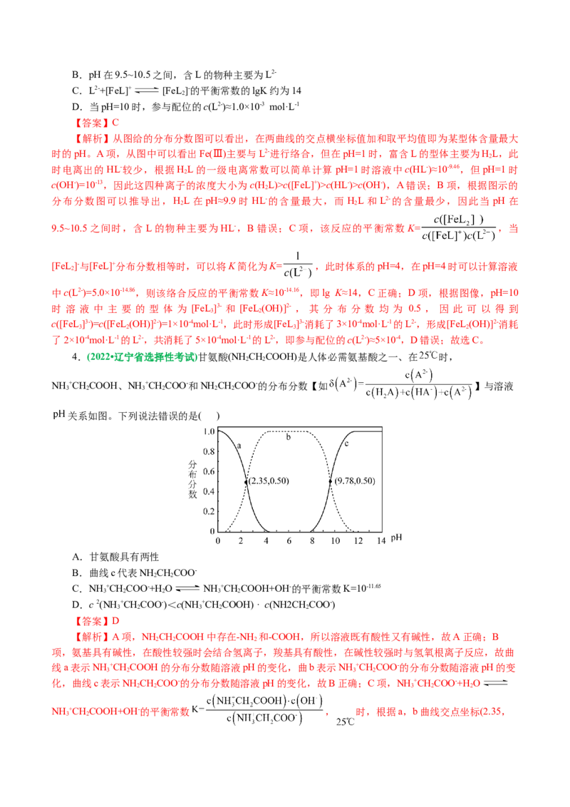 重难点突破电解质溶液的图像分析(解析版)_05高考化学_2024年新高考资料_2.2024二轮复习_2024年高考化学二轮复习讲练测（新教材新高考）