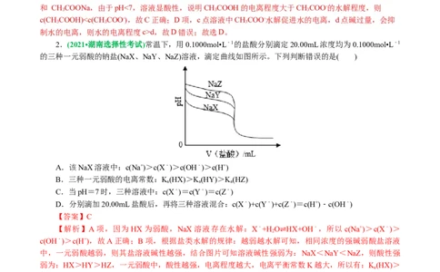 重难点突破电解质溶液的图像分析(解析版)_05高考化学_2024年新高考资料_2.2024二轮复习_2024年高考化学二轮复习讲练测（新教材新高考）