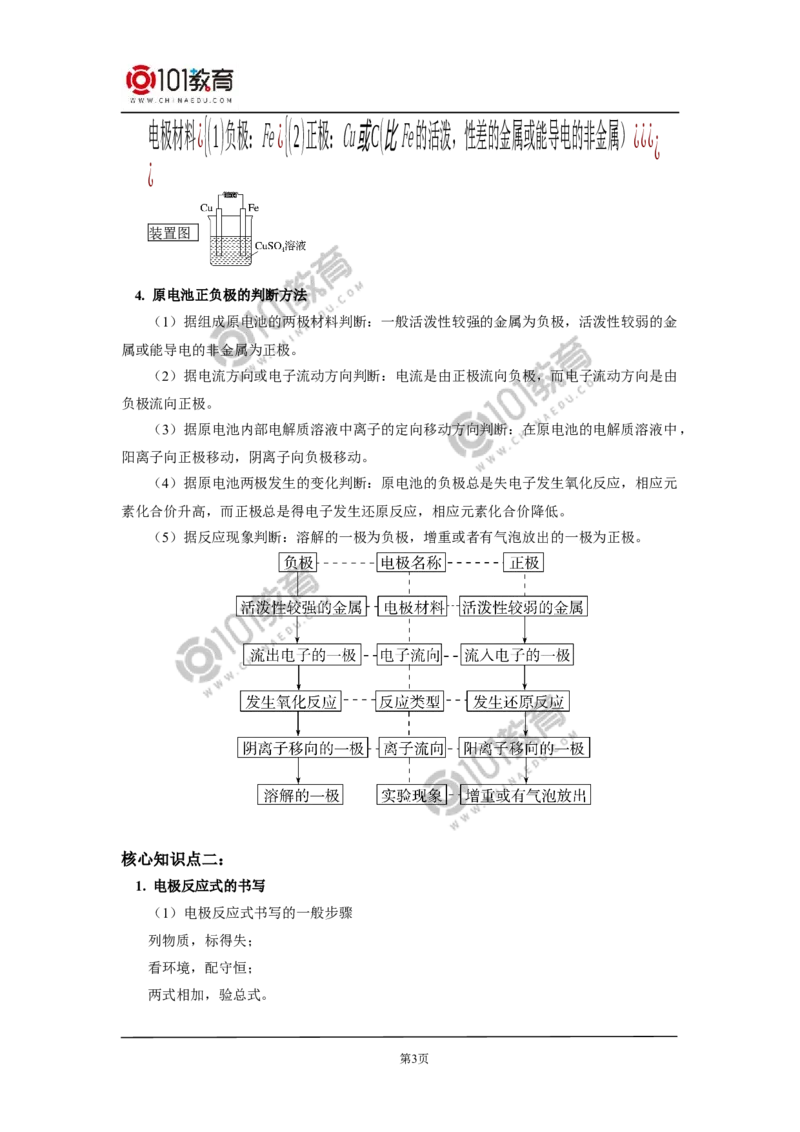 必修2第六章第一节化学反应与能量变化（2）_新人教版高中化学必修一、二_新人教版高中化学必修下册_101教育学（下学期）配套学案和练习