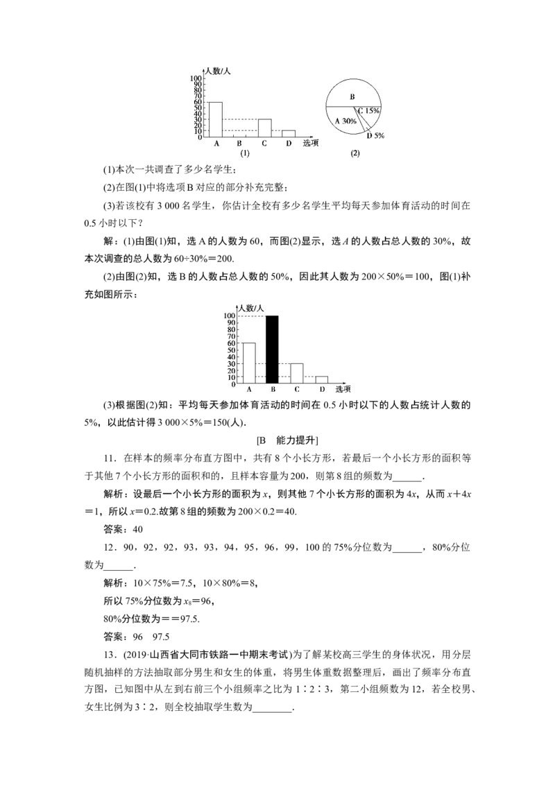 19．2.19．2.2　应用案巩固提升_化学课件_高中数学必修一二_2020年新改版--高中数学必修2（课件+学案+练习+章末复习）_29．2　用样本估计总体