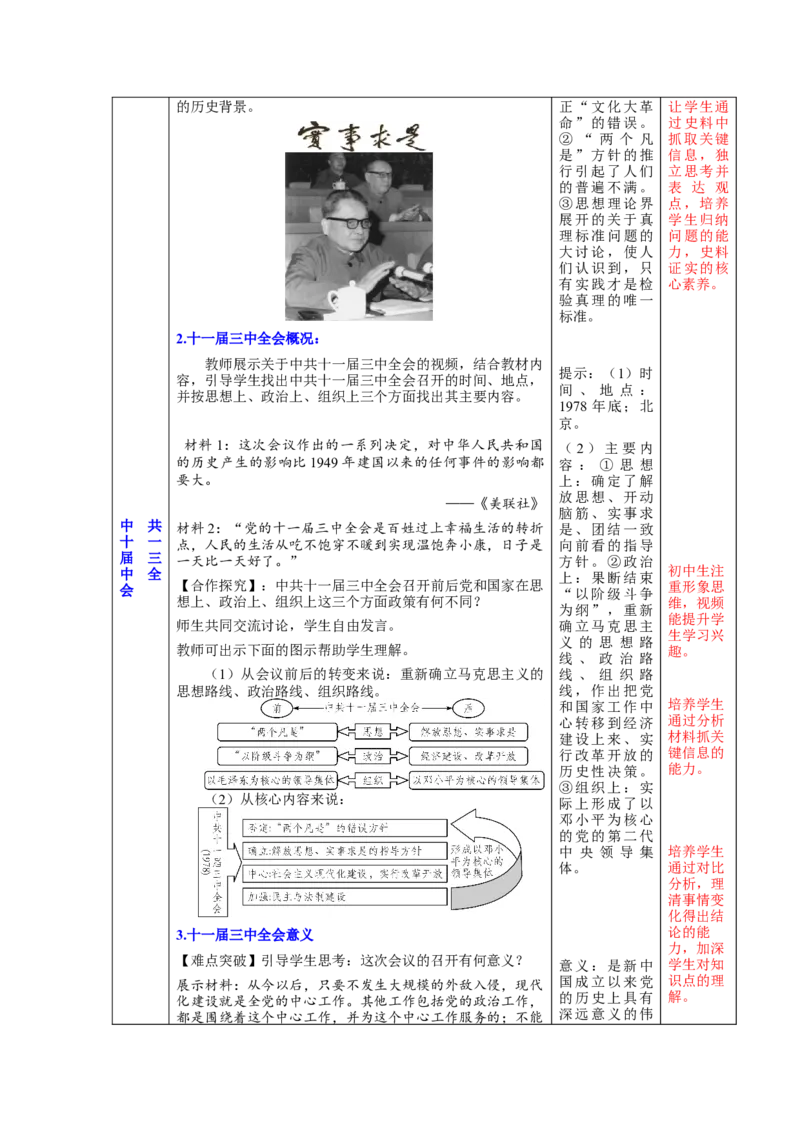 第7课伟大的历史转折（教学设计）-（统编版）_新八下历史_00、更新资料3月23日_第二套(4)_大单元教学课件+教学设计-U40_第三单元中国特色社会主义道路（7-11）