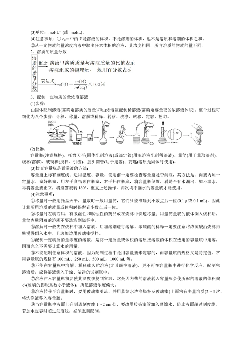 解密02物质的量（讲义）-高频考点解密2021年高考化学二轮复习讲义+分层训练_05高考化学_新高考复习资料_2021新高考资料