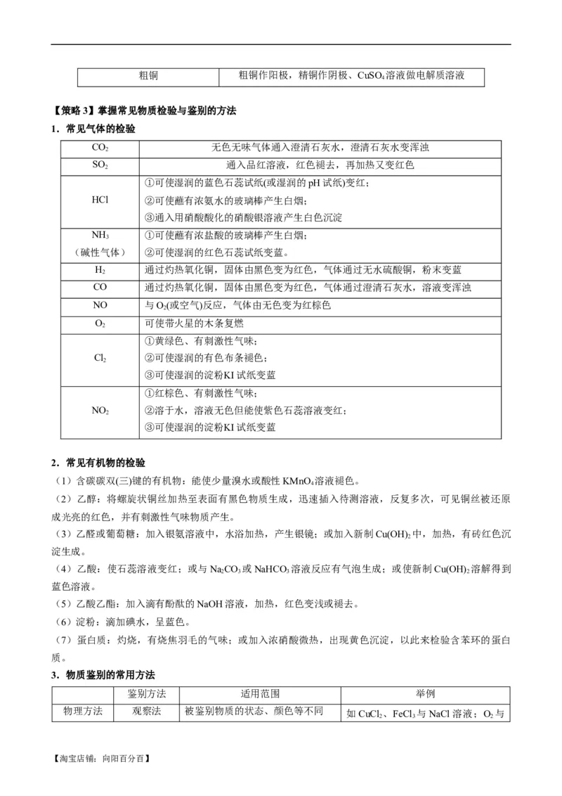重难点08物质的分离、提纯、检验与鉴别-2024年高考化学热点&middot;重点&middot;难点专练（新高考专用）（解析版）(1)_05高考化学_新高考复习资料_2024年新高考资料_❤专项复习资料
