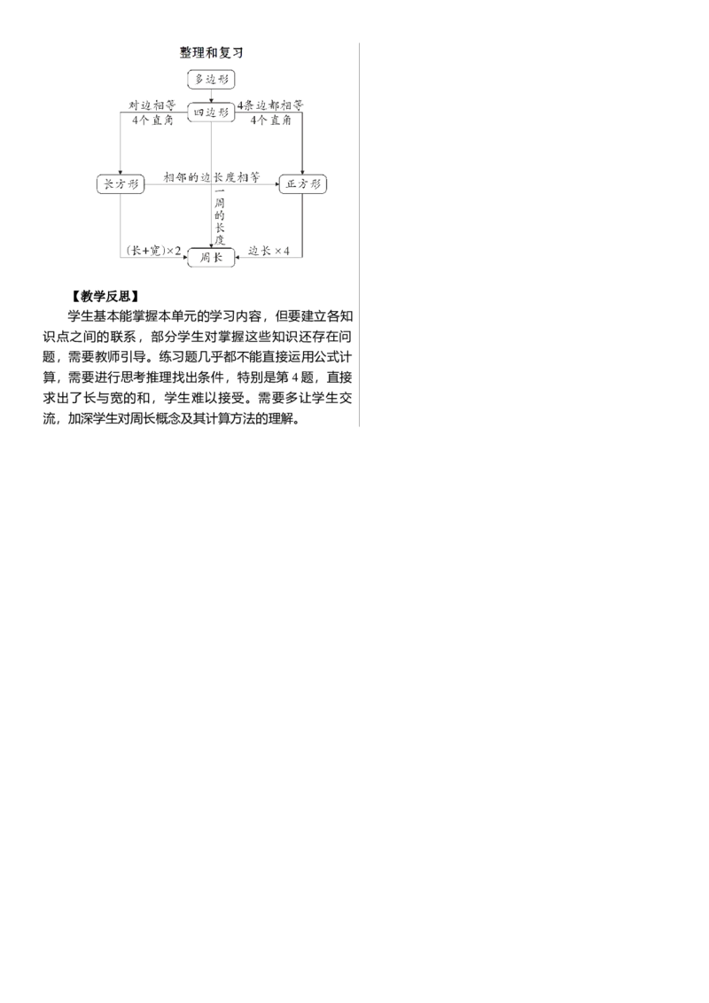 整理和复习_26春人教版数学三下_00、上课课件PPT+教案第三套完整版_01.人教数学3下第1套课件+教案26春已更完用这个没有水印_教案_三　长方形和正方形