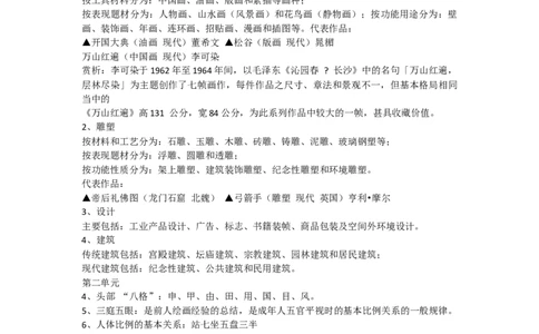 人教版七年级上册美术知识点总结_24秋《初中各科知识点梳理》_初中美术《知识梳理》7-9年级上下册_人教版初中美术7-9年级上下册知识梳理