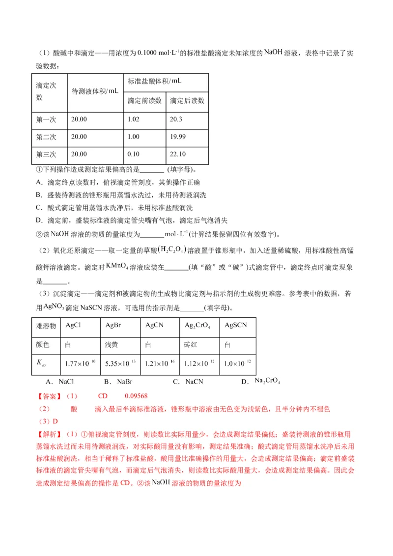 题型17化学实验综合（解析版）_05高考化学_2024年新高考资料_2.2024二轮复习_2024年高考化学二轮热点题型归纳与变式演练（新高考通用）