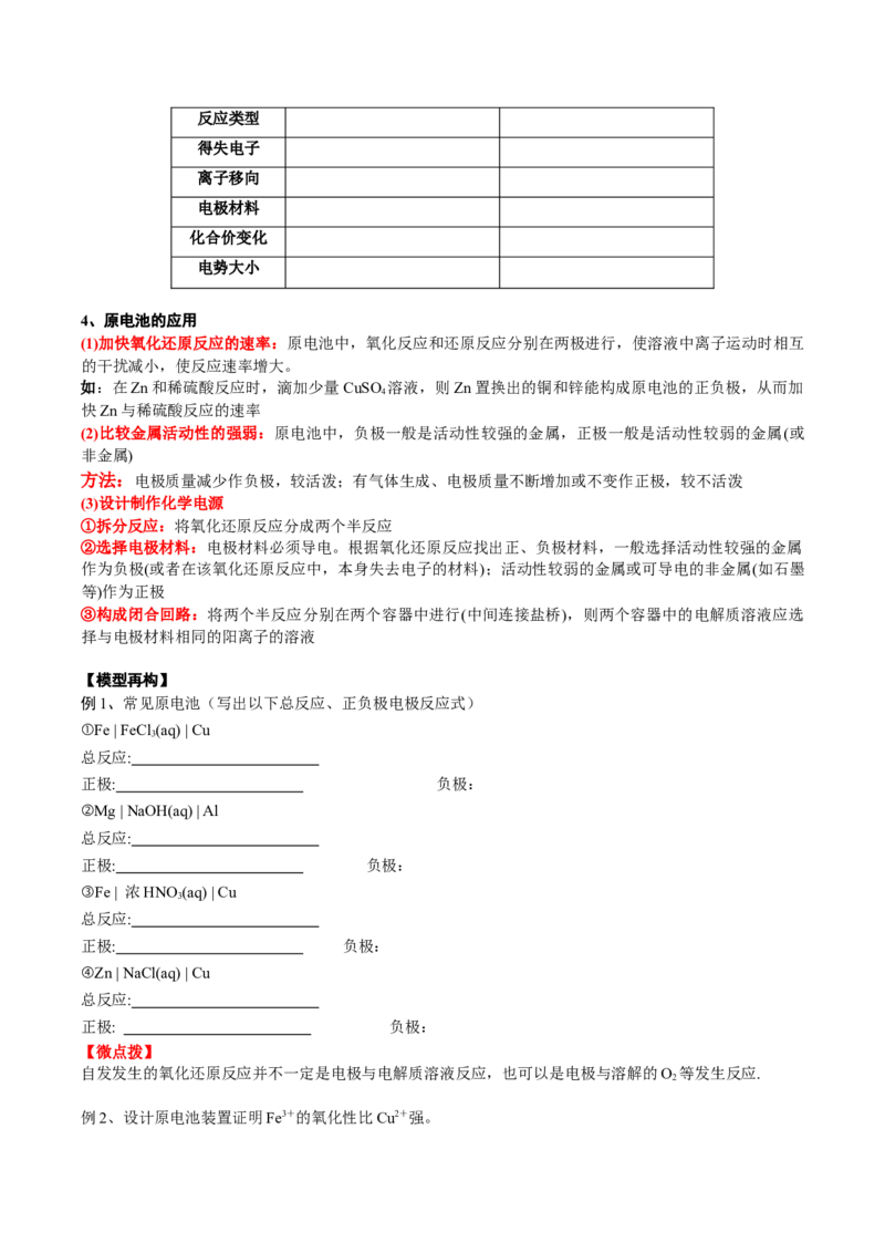 考点一原电池的工作原理及应用（学生版）_05高考化学_2025年新高考资料_一轮复习_2025年高考化学一轮复习基础知识讲义（新高考通用）（完结）_专题一电化学