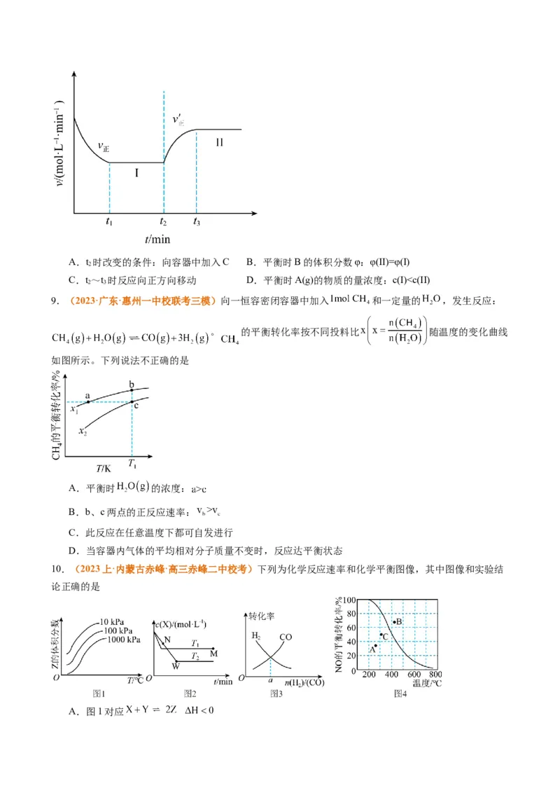 题型12化学平衡图表分析（原卷版）_05高考化学_2024年新高考资料_2.2024二轮复习_2024年高考化学二轮热点题型归纳与变式演练（新高考通用）