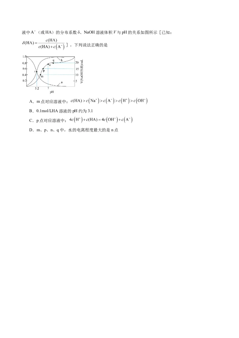 题型14电解质溶液（原卷版）_05高考化学_2024年新高考资料_2.2024二轮复习_2024年高考化学二轮热点题型归纳与变式演练（新高考通用）