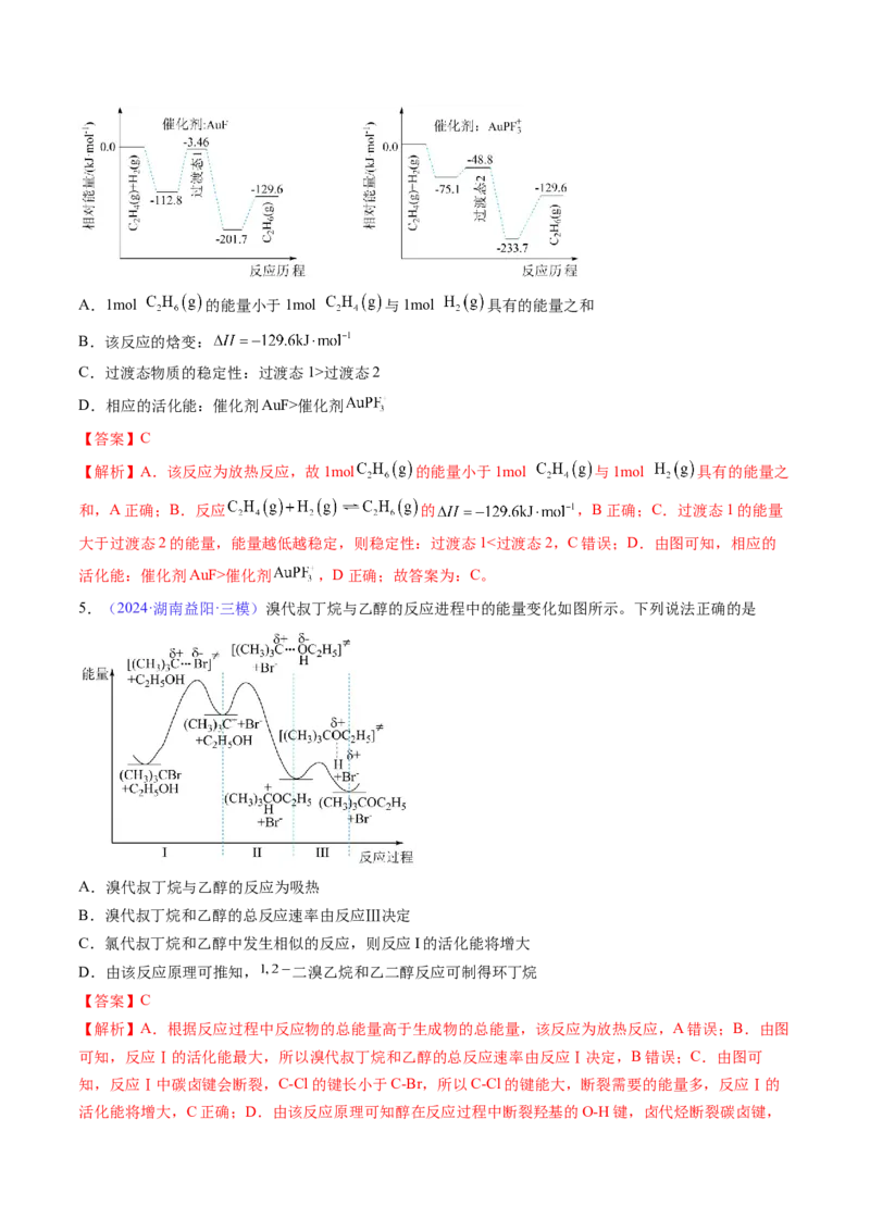 通关07反应历程探究与催化机理（解析版）-备战2024年高考化学抢分秘籍（新高考专用）_05高考化学_2024年新高考资料_5.2024三轮冲刺_备战2024年高考化学抢分秘籍（新高考专用）322209527