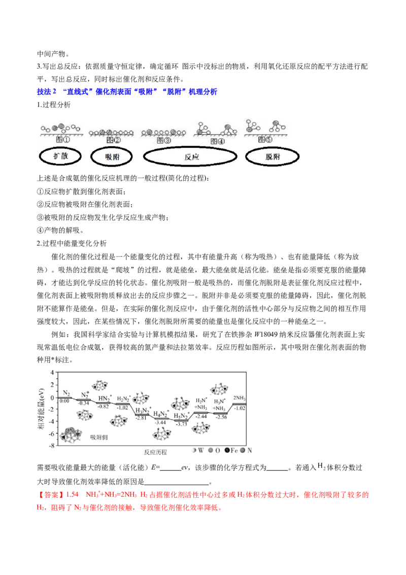 通关07反应历程探究与催化机理（解析版）-备战2024年高考化学抢分秘籍（新高考专用）_05高考化学_2024年新高考资料_5.2024三轮冲刺_备战2024年高考化学抢分秘籍（新高考专用）322209527