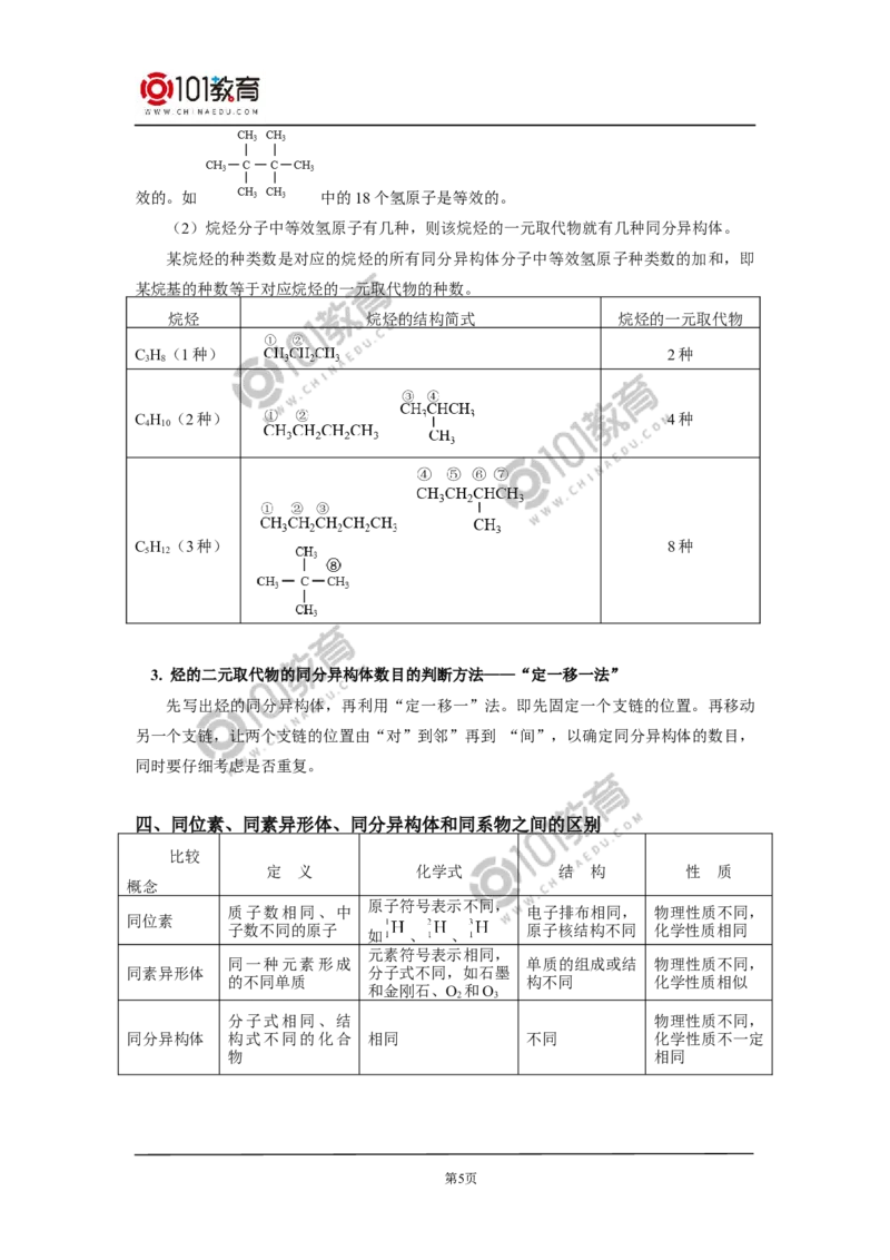 必修2第七章第一节认识有机化合物（2）_新人教版高中化学必修一、二_新人教版高中化学必修下册_101教育学（下学期）配套学案和练习