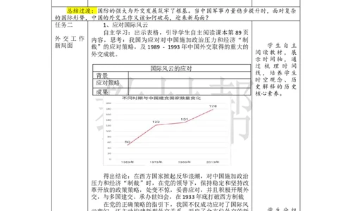 教学设计第14课《国防和外交工作新局面》_新八下历史_00、上课课件PPT+教案更新中_第四单元_初中历史八下第14课《国防和外交工作新局面》