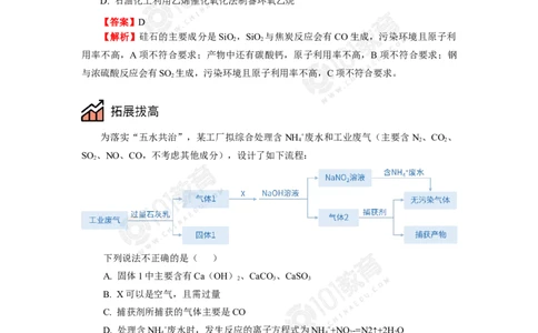 环境保护与绿色化学_新人教版高中化学必修一、二_新人教版高中化学必修下册_101教育学（下学期）配套学案和练习