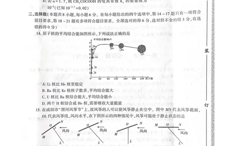 陕西省咸阳市2023年高考模拟检测（二）理综公众号：一枚试卷君_05高考化学_高考模拟题_新高考_陕西省咸阳市2023年高考模拟检测（二）理综