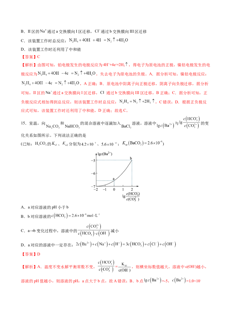 黄金卷03-赢在高考&middot;黄金8卷备战2024年高考化学模拟卷（山东专用）（解析版）_05高考化学_2024年新高考资料_4.2024高考模拟预测试卷