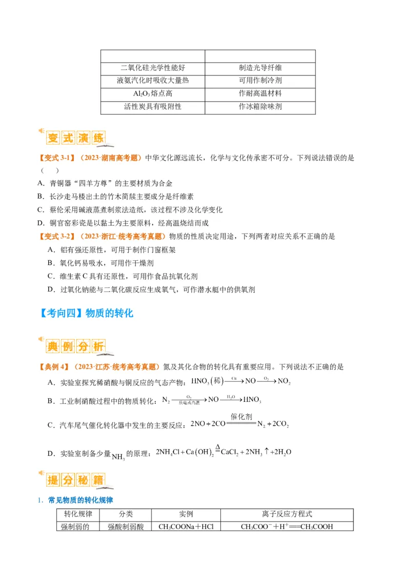 题型01物质的组成与分类传统文化化学用语（原卷版）_05高考化学_2024年新高考资料_2.2024二轮复习_2024年高考化学二轮热点题型归纳与变式演练（新高考通用）