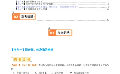 题型01物质的组成与分类传统文化化学用语（原卷版）_05高考化学_2024年新高考资料_2.2024二轮复习_2024年高考化学二轮热点题型归纳与变式演练（新高考通用）