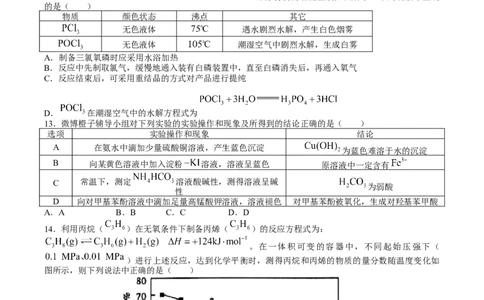 重庆市南开中学校2022-2023学年高三上学期第一次质量检测联考化学试题_05高考化学_高考模拟题_新高考