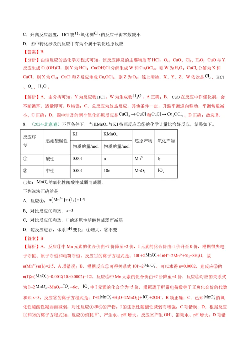 题型06氧化还原反应（解析版）_05高考化学_2025年新高考资料_二轮复习_2025年高考化学二轮热点题型归纳与变式演练（新高考通用）340117718