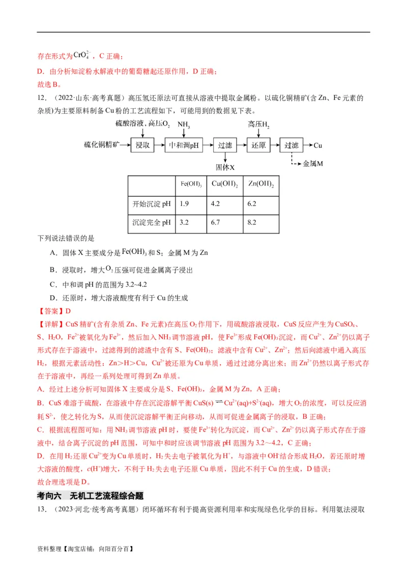 重难点06常见无机物的性质、用途与转化-2024年高考化学热点&middot;重点&middot;难点专练（新高考专用）（解析版）_05高考化学_新高考复习资料_2024年新高考资料_❤专项复习资料