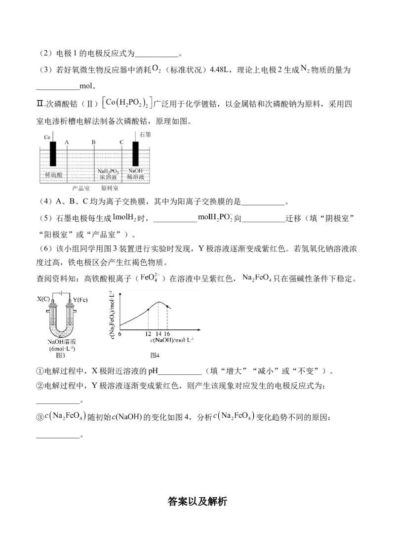 （5）电化学&mdash;&mdash;2025、学高考化学二轮复习易错重难提升（含解析）新高考_05高考化学_2025年新高考资料_二轮复习_2025高考化学二轮复习易错重难提升(含解析)